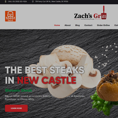 Zach's Grill Website Project